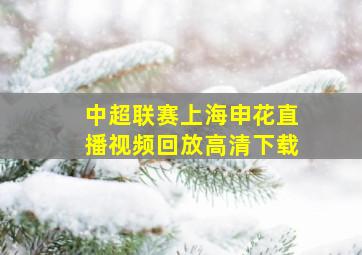 中超联赛上海申花直播视频回放高清下载