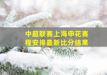 中超联赛上海申花赛程安排最新比分结果