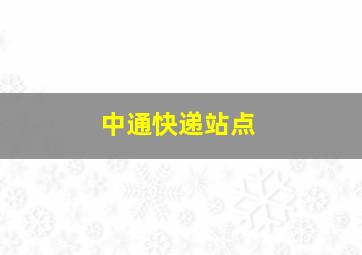 中通快递站点