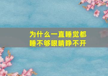 为什么一直睡觉都睡不够眼睛睁不开