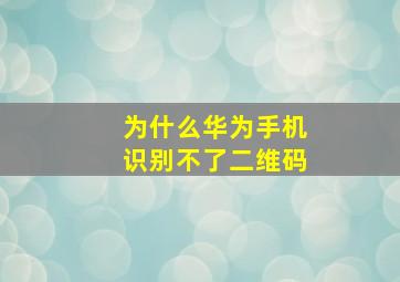 为什么华为手机识别不了二维码