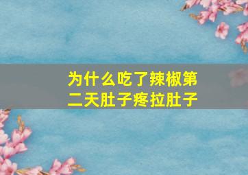 为什么吃了辣椒第二天肚子疼拉肚子