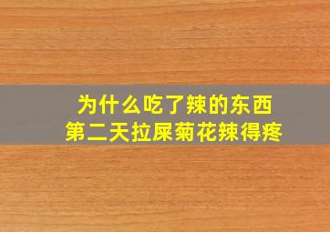 为什么吃了辣的东西第二天拉屎菊花辣得疼