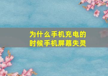 为什么手机充电的时候手机屏幕失灵