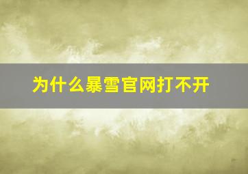 为什么暴雪官网打不开