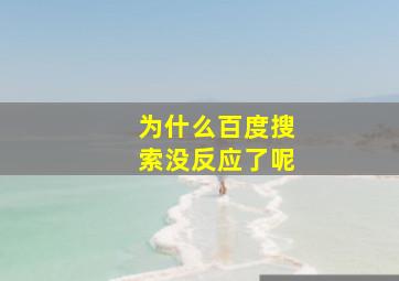 为什么百度搜索没反应了呢