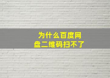 为什么百度网盘二维码扫不了