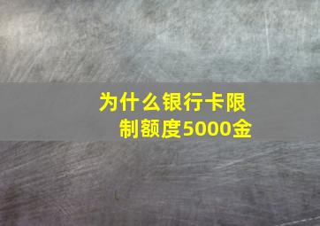 为什么银行卡限制额度5000金