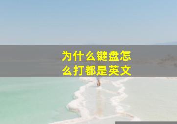 为什么键盘怎么打都是英文