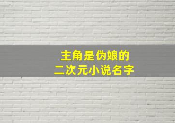 主角是伪娘的二次元小说名字