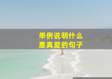 举例说明什么是真爱的句子