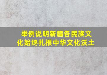 举例说明新疆各民族文化始终扎根中华文化沃土