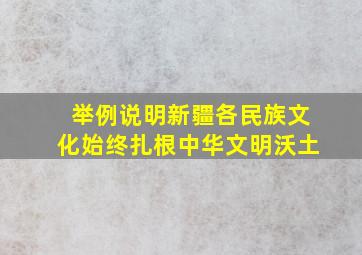 举例说明新疆各民族文化始终扎根中华文明沃土