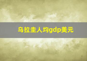 乌拉圭人均gdp美元