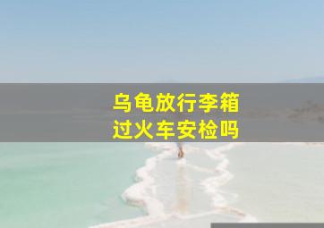 乌龟放行李箱过火车安检吗