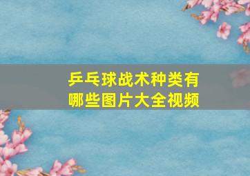 乒乓球战术种类有哪些图片大全视频