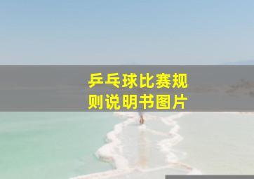 乒乓球比赛规则说明书图片