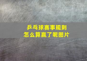 乒乓球赛事规则怎么算赢了呢图片