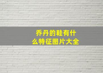 乔丹的鞋有什么特征图片大全