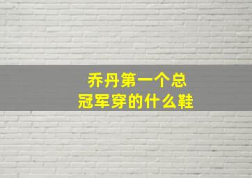 乔丹第一个总冠军穿的什么鞋