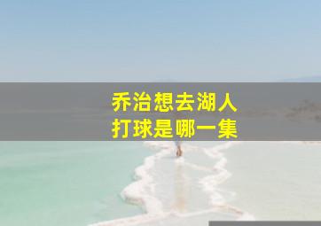 乔治想去湖人打球是哪一集