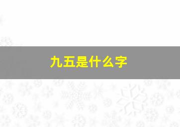 九五是什么字