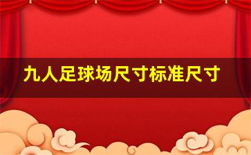 九人足球场尺寸标准尺寸