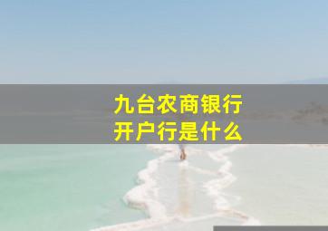 九台农商银行开户行是什么