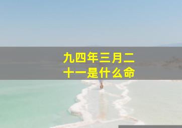 九四年三月二十一是什么命