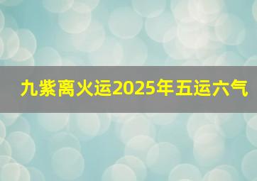 九紫离火运2025年五运六气