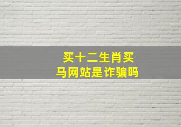 买十二生肖买马网站是诈骗吗