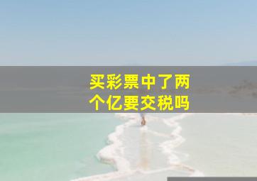 买彩票中了两个亿要交税吗