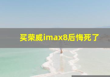 买荣威imax8后悔死了