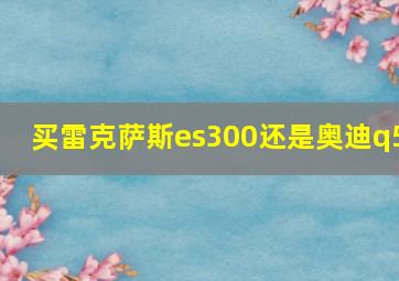 买雷克萨斯es300还是奥迪q5