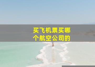 买飞机票买哪个航空公司的