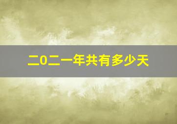 二0二一年共有多少天