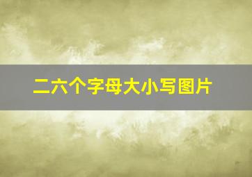 二六个字母大小写图片