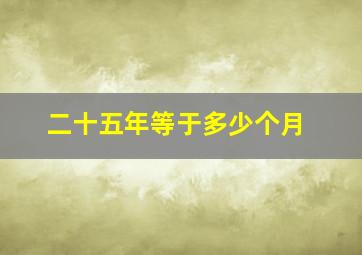 二十五年等于多少个月