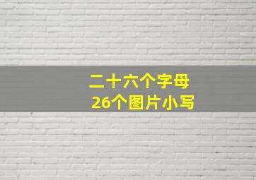 二十六个字母26个图片小写