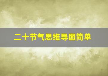 二十节气思维导图简单