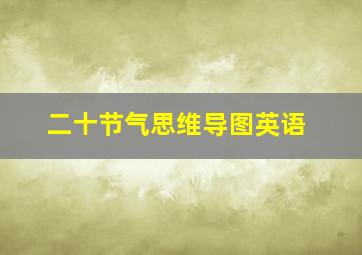 二十节气思维导图英语