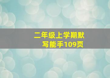 二年级上学期默写能手109页