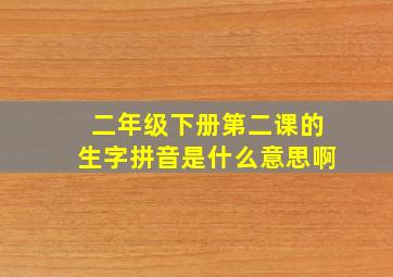 二年级下册第二课的生字拼音是什么意思啊