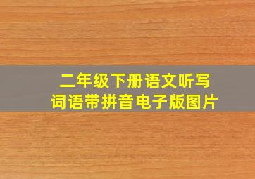 二年级下册语文听写词语带拼音电子版图片