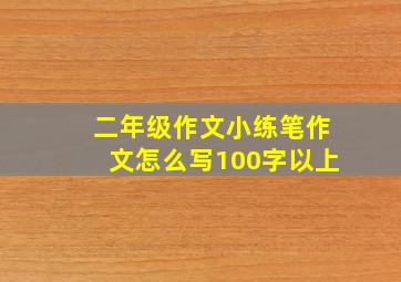 二年级作文小练笔作文怎么写100字以上