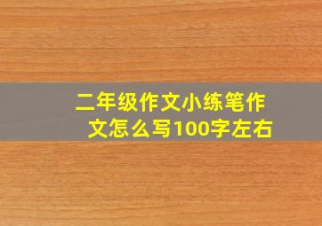 二年级作文小练笔作文怎么写100字左右