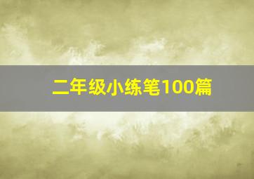 二年级小练笔100篇