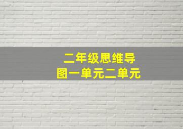 二年级思维导图一单元二单元