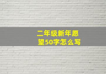 二年级新年愿望50字怎么写