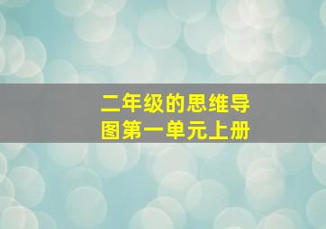 二年级的思维导图第一单元上册